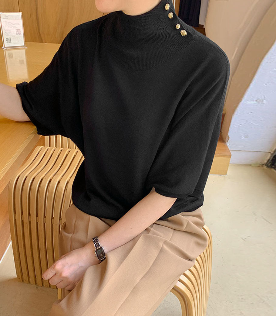 射线纽扣 Pola 针织衫