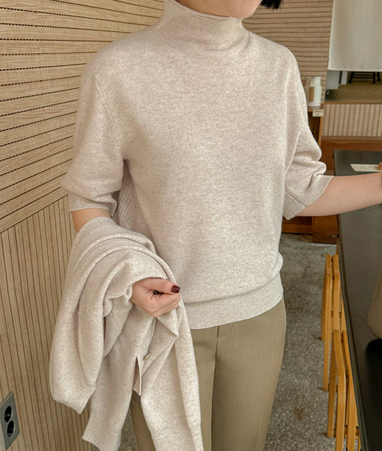 羊毛100 短袖 Pola 针织衫