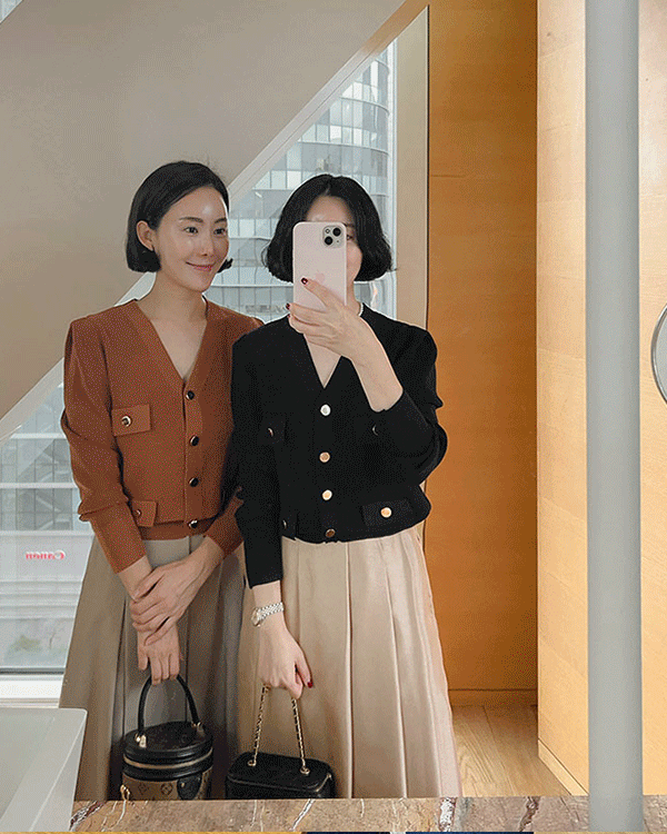 Maren 金色纽扣连衣裙