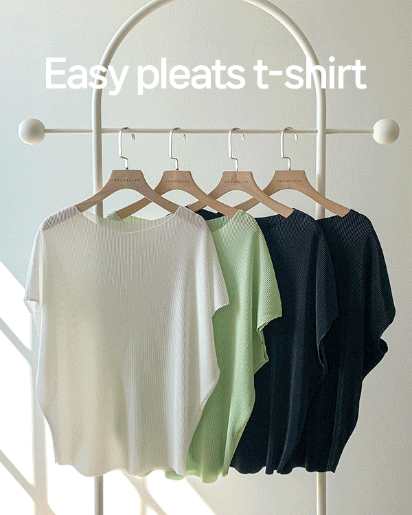 Easy百褶短袖T恤
