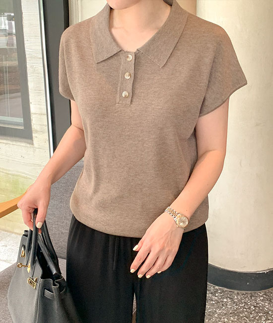 Lauren 盖袖领针织衫