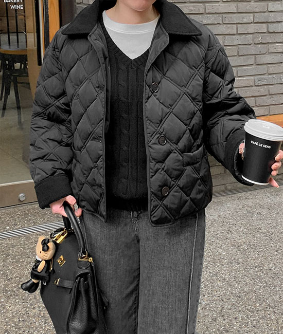 灯芯绒羽绒服外套