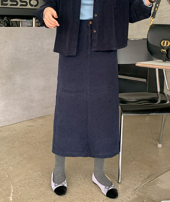 加绒灯芯绒连衣裙