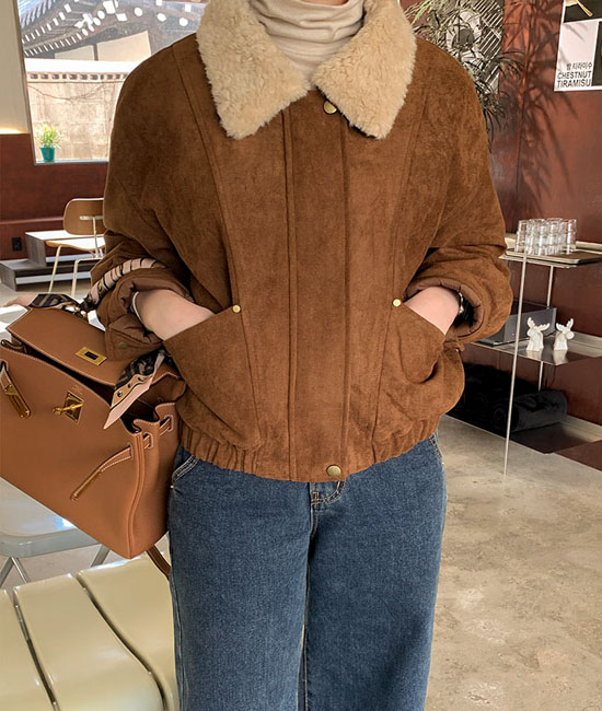 狼翻毛皮羽绒服