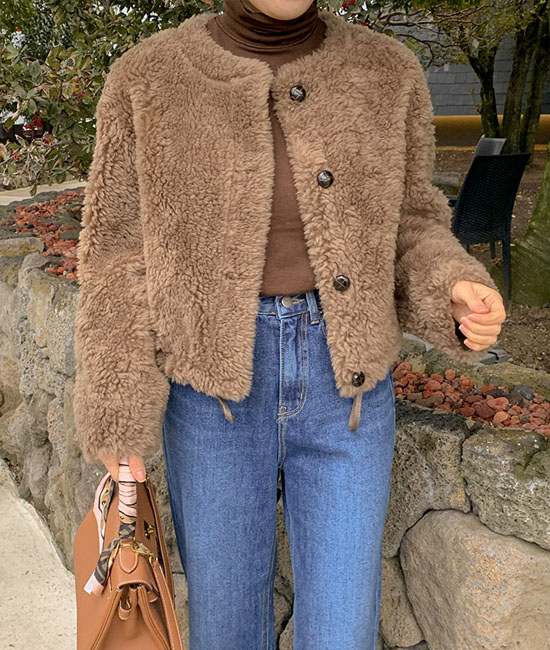 真羊皮纽扣野马