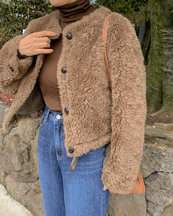 真羊皮纽扣野马