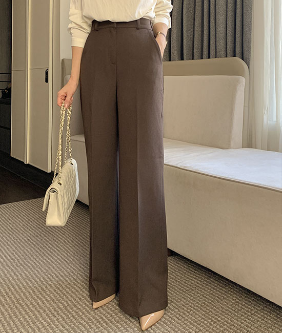 Coco 基本直筒系列长裤-加绒版。