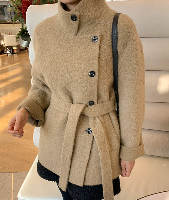 羊驼毛呢子大衣