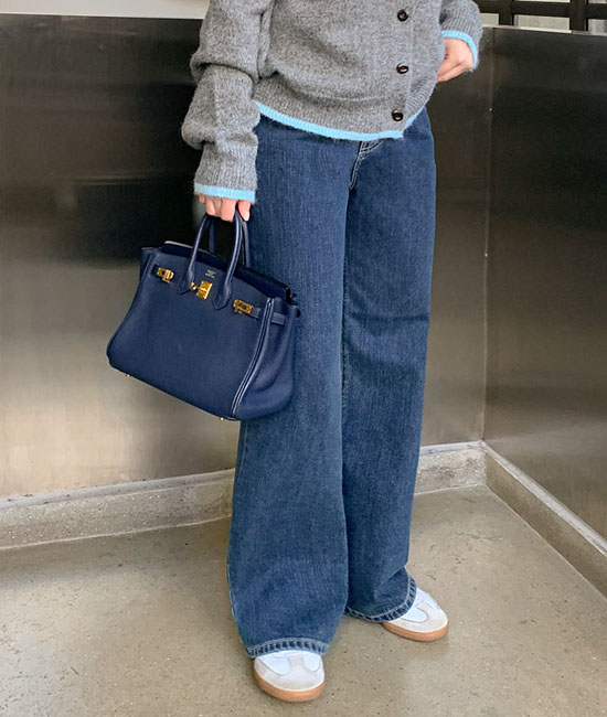 Denny 加绒 牛仔长裤