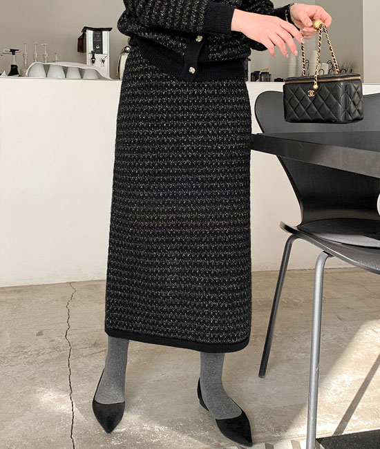 Shine 粗呢针织衫裙