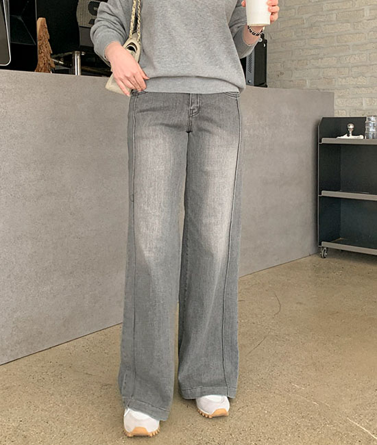 Stay 线条 牛仔色 短裤