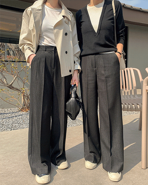 Coco Challang 牛仔色宽松长裤-直筒ver.