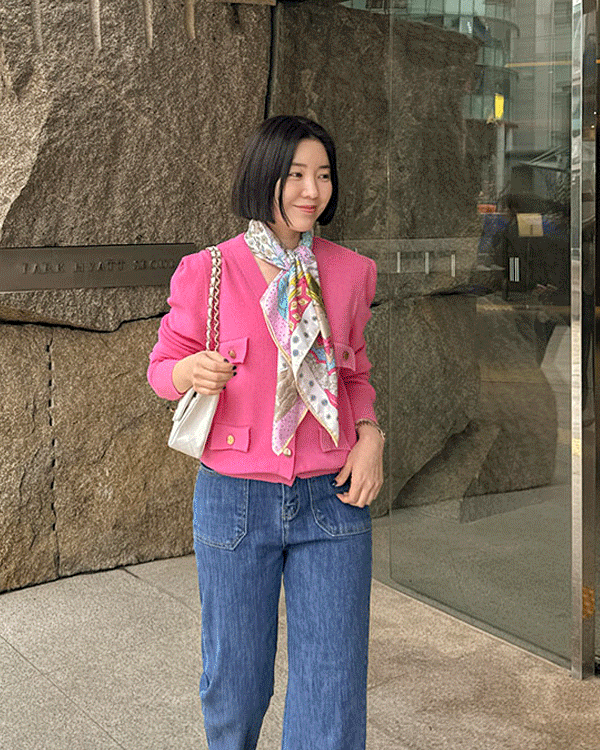 Maren 金色纽扣连衣裙