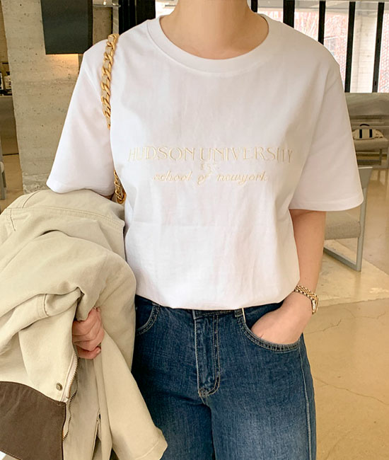 纽约刺绣短袖T恤