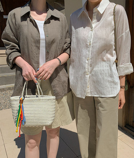 自然夏季衬衫