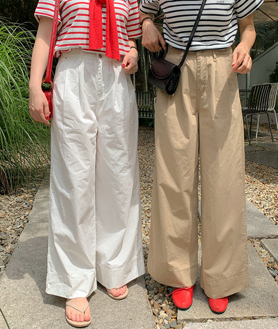 夏季褶裥棉质短裤