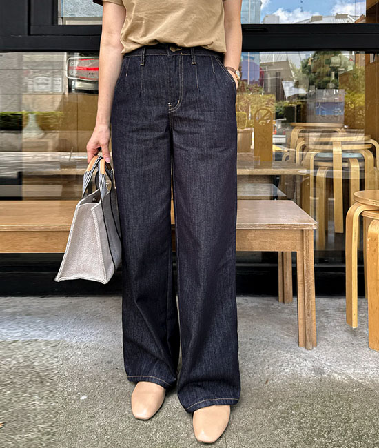 Indigo 直筒 牛仔色短裤