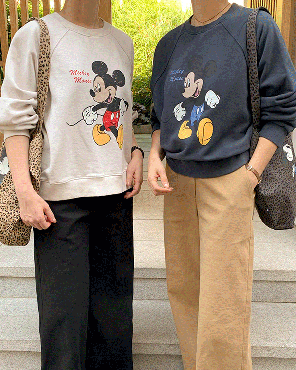 工作米奇运动衬衫